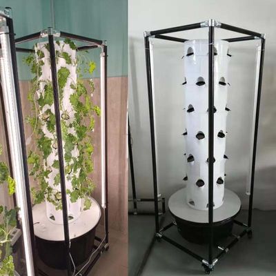 Innenhydroponische Turmsysteme Zuhause Vertikaler Gartenturm mit Led-Licht Vertikaler Turm