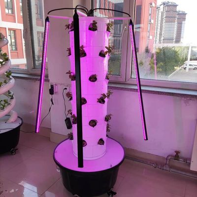 Innenhydroponische Turmsysteme Zuhause Vertikaler Gartenturm mit Led-Licht Vertikaler Turm