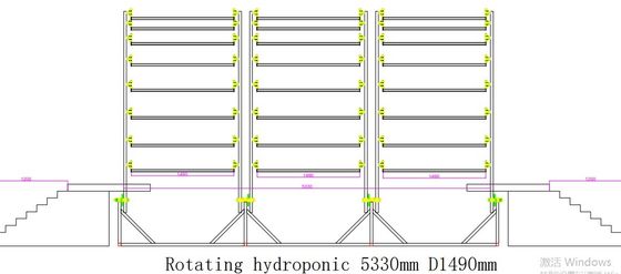 Hydroponische und rotierende Ausrüstung für den Gemüseanbau
